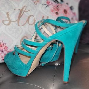Teal NINE WEST Heels